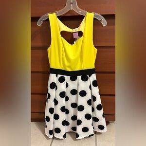 NWT tea & cup Polka Dot Midi Pleated Whimsical Cocktail Party Dress Size M